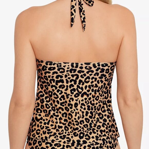 NWT Salt + Cove Juniors' Animal-Print Halter Tankini Top Sizes XS-L $60 LLL194 - Picture 3 of 3